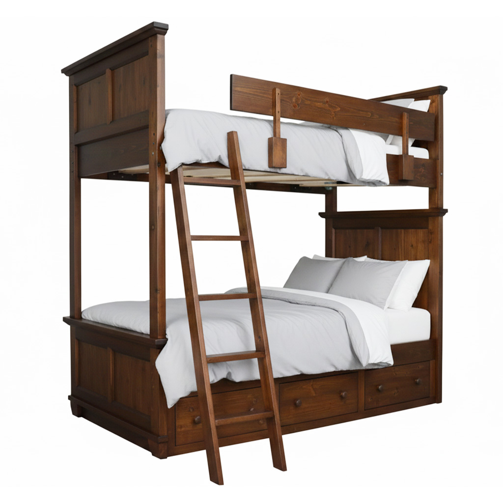 Algonquin Bunk Bed With Drawers | Solid Wood Bunk Bed 00-00