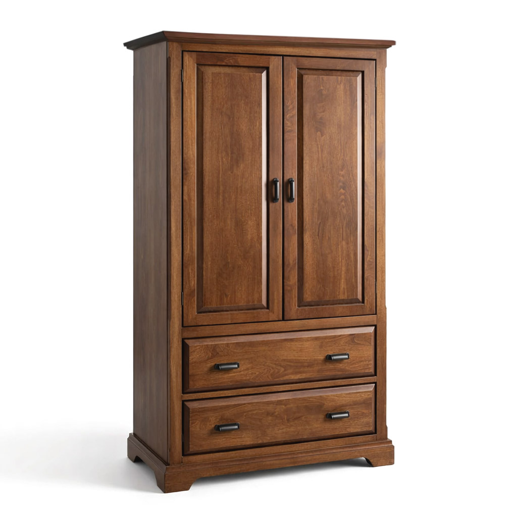 Chateau Solid Wood Armoire | Handcrafted Classic Wardrobe 0-0