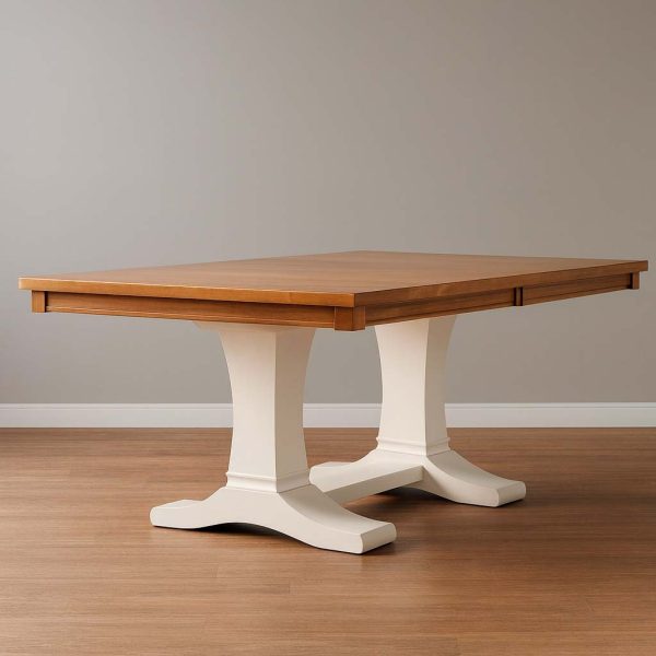 Contempo Solid Wood Dining Table — Modern Handcrafted Table With Geometric Base, Made In Canada.
