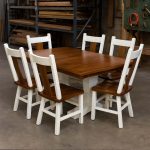 Contempo Solid Wood Dining Table — modern handcrafted table with geometric base, made in Canada. 01-04