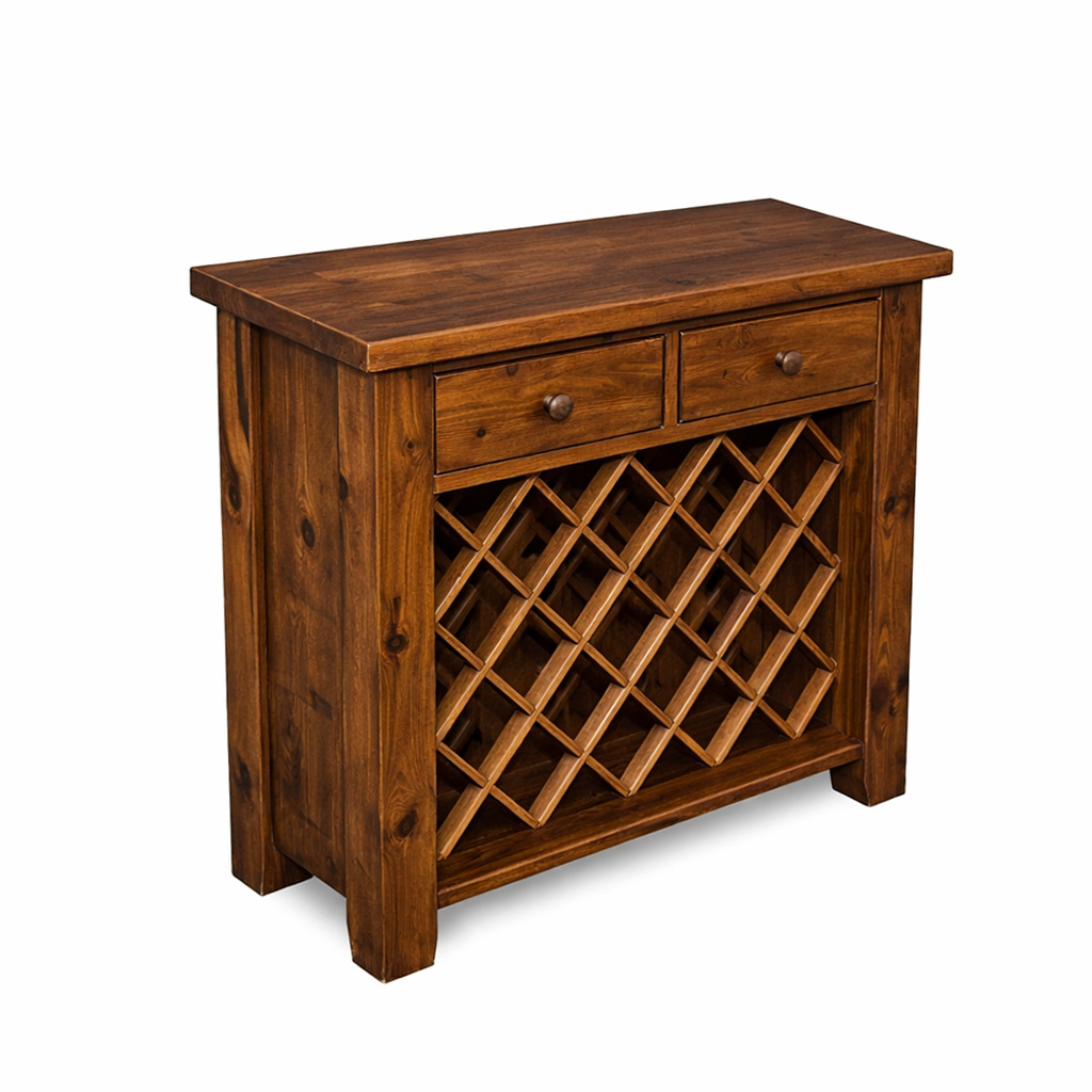 Solid Wood Wine Rack Island | Handcrafted Kitchen Island 00-00