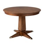 Danish Solid Wood Dining Pedestal Table | Custom Extendable Table 00-01