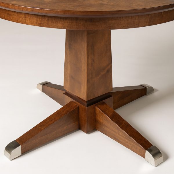 Danish Solid Wood Dining Pedestal Table | Custom Extendable Table 00-01