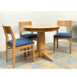 Danish Solid Wood Dining Pedestal Table | Custom Extendable Table 01-003