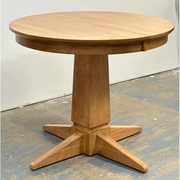 Danish Solid Wood Dining Pedestal Table | Custom Extendable Table 01-002