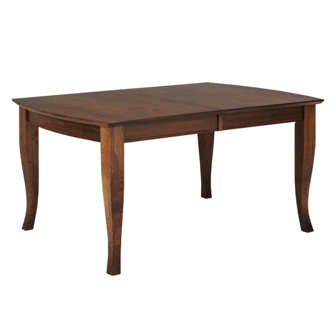 French Curve Solid Wood Dining Table - Solid Wood Leg Table 00-01