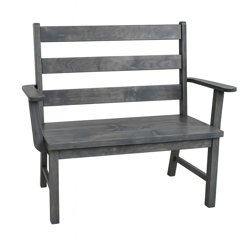 Ladder Back Solid Wood Bench | Handcrafted Entryways Bench 00-01