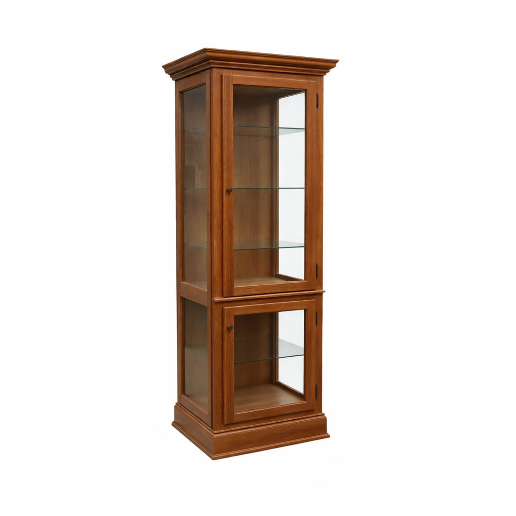Legacy Solid Wood Display Cabinet | Handcrafted Hardwood Showcase 00-04