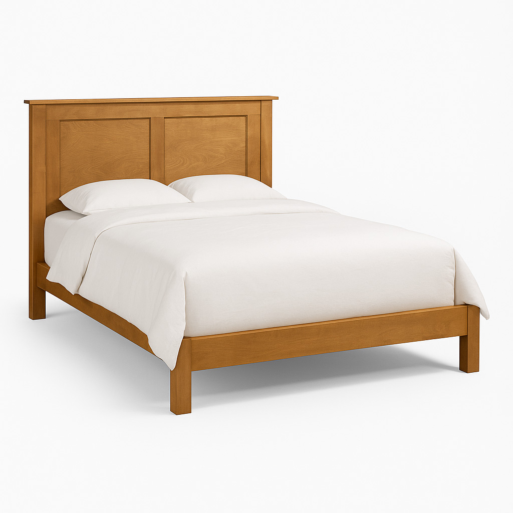 Marco Raised Panel Solid wood Bed | Handcrafted Platform Bed 00-01