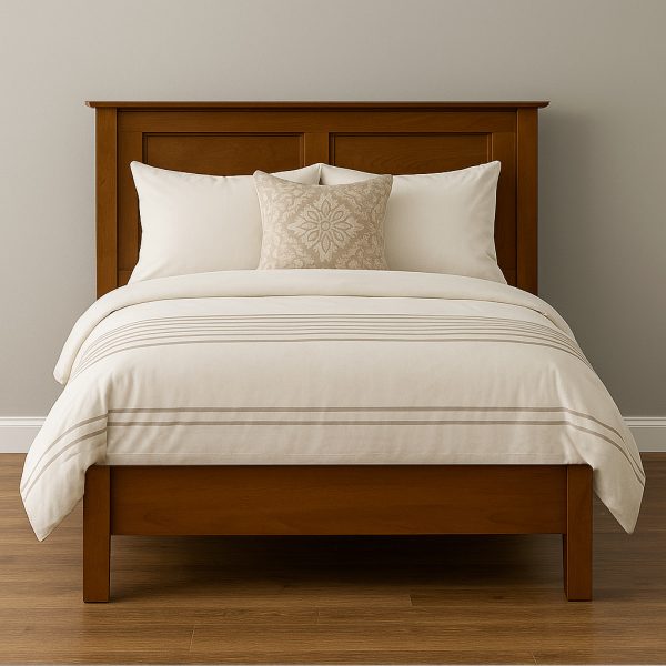 Marco Raised Panel Solid Wood Bed | Handcrafted Platform Bed 01-02