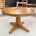 Marco Solid Wood Round Dining Table | Custom Handmade Extendable Table 04-01