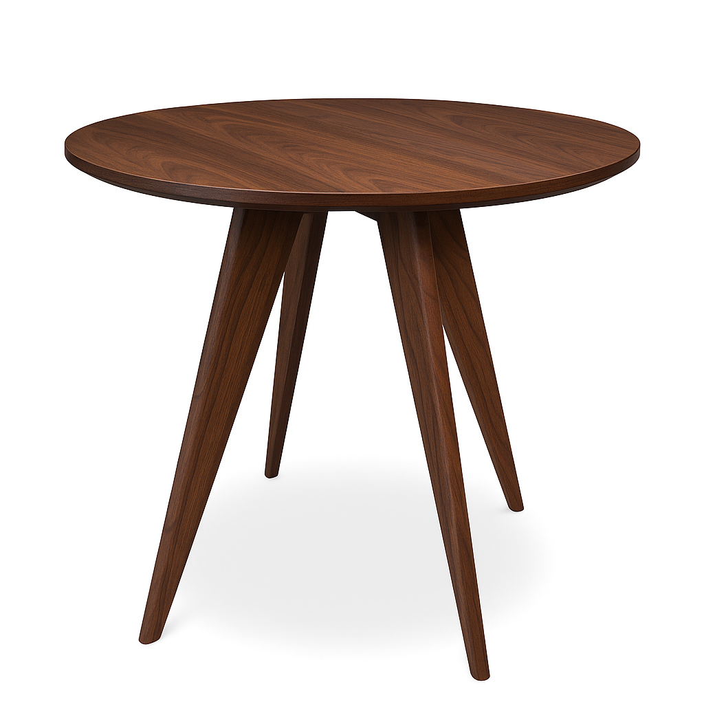 Mid Century Modern Table | Solid Wood Round Dining Table 00-01