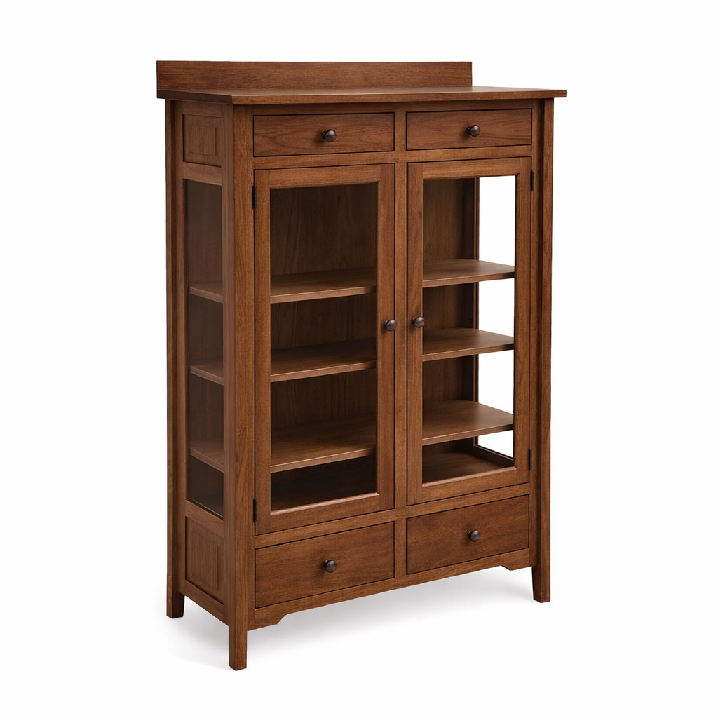 Mission Display Cabinet | Solid Wood Cabinet 00-00