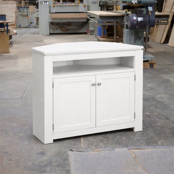 Newport Solid Wood Corner Tv Unit | Hardwood Media Cabinet 01-01