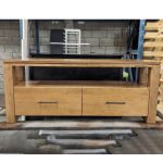 Metro Solid Wood TV Stand | Modern Hardwood Media Console 01-02