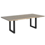 Norwich Dining Table with Metal Base | Solid wood Dining Table 00-01