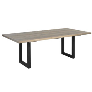 Norwich Dining Table with Metal Base | Solid wood Dining Table 00-01