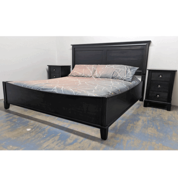 Phillipe Solid Wood Sleigh Bed | Storage Bed 01-01