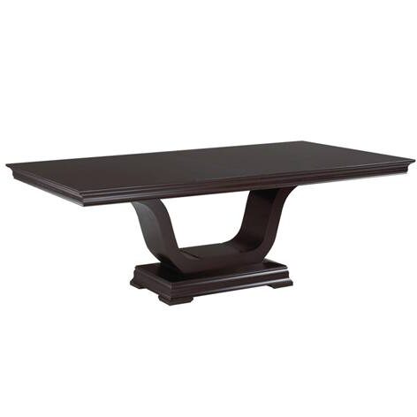 Royal Solid Wood Dining Table styled in modern dining room with chairs 00-01
