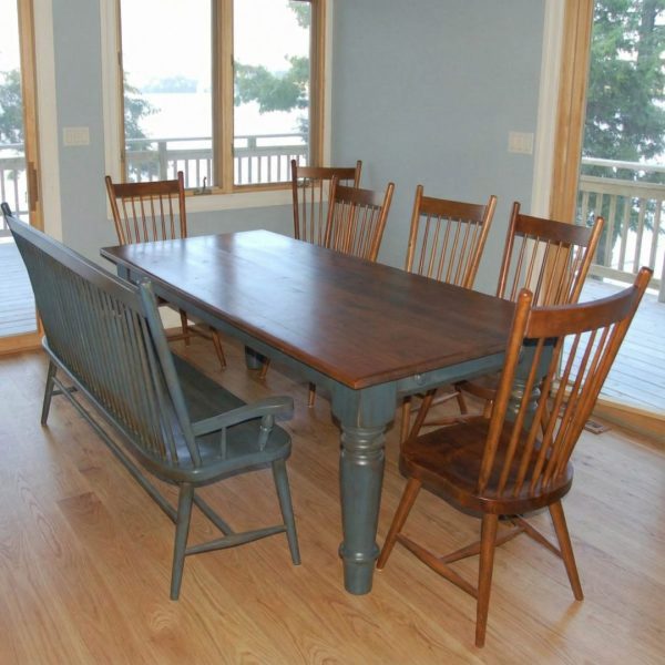 Rustic Farmhouse Solid Wood Dining Set 00-01