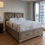 Truss Rustic Storage Bed | Solid Wood Farmhouse Bed 01-01