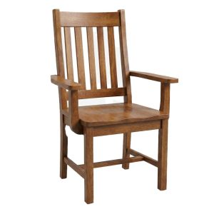 Mini Mission Solid Wood Arm Chair | Compact Solid Wood Dining Chair 00-0