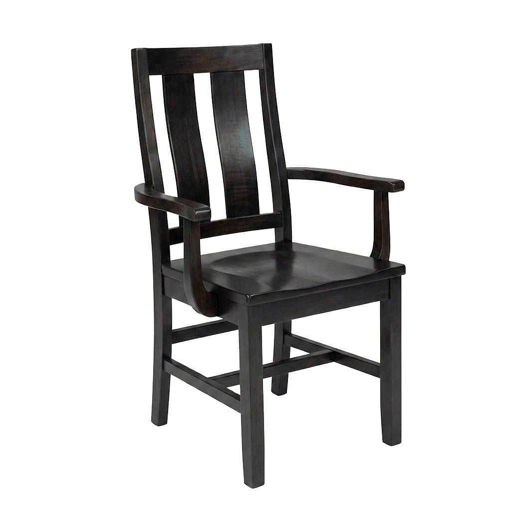 Eastbrook Solid Wood Arm Chair – Custom Wooden Dining Chair 00-01