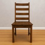 Mini Ladder Back Solid Wood Side Chair – Custom Rustic Dining Chair 00-02
