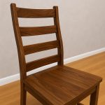 Mini Ladder Back Solid Wood Side Chair – Custom Rustic Dining Chair 00-03