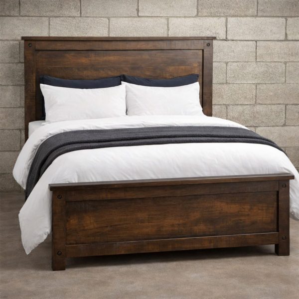 Adirondack Solid Wood Bed | Canadian Handcrafted Rustic Bed 01-00