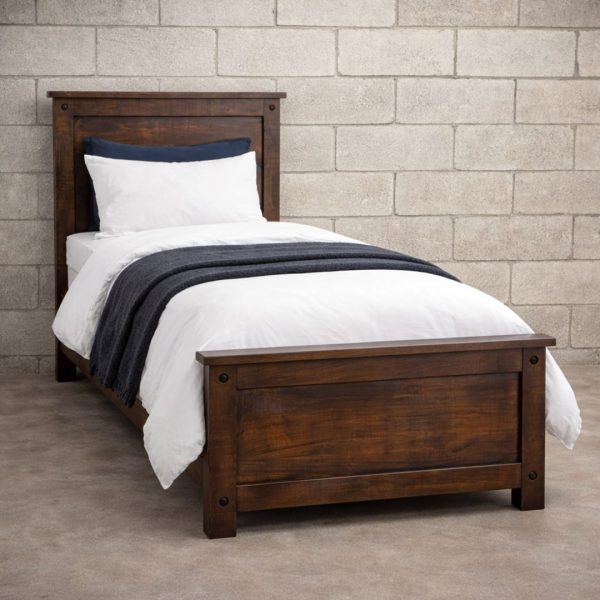 Adirondack Solid Wood Bed | Canadian Handcrafted Rustic Bed 01-02
