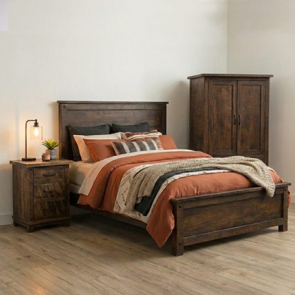 Adirondack Solid Wood Bed | Canadian Handcrafted Rustic Bed 01-04