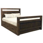 Timber Solid Wood Storage Bed | Rustic Hardwood Storage Bed 00-01