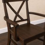 X-Back Solid Wood Arm Chair – Custom Farmhouse Dining Chair 00-03