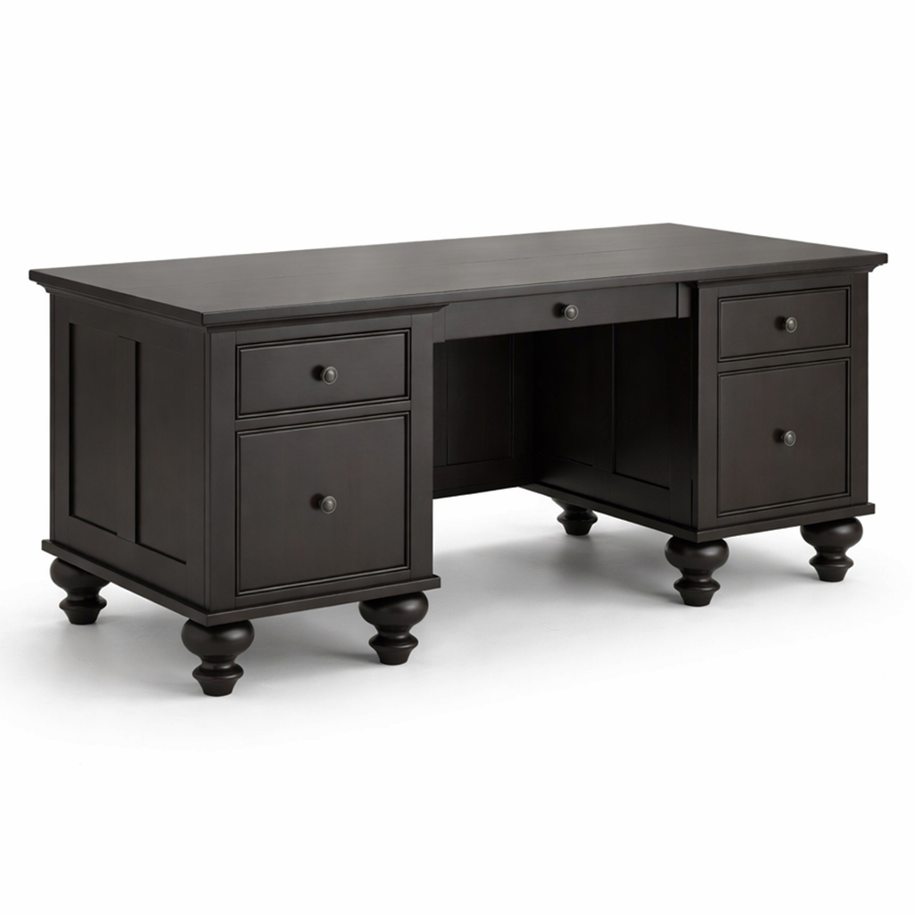 Brooklyn Solid Wood Executive Desk | Traditional Office Desk 00-00