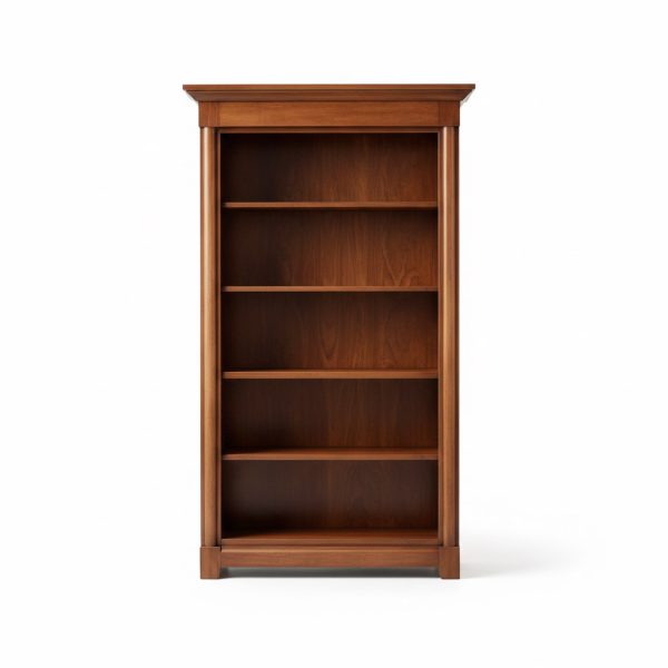 Tranquil Solid Wood Bookcase | Handcrafted Custom Book Shelf 00-01