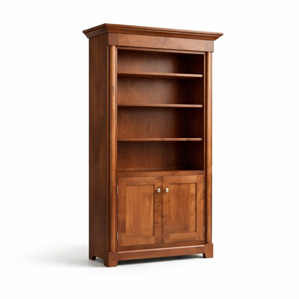 Tranquil Solid Wood Bookcase | Handcrafted Custom Book Shelf 00-03