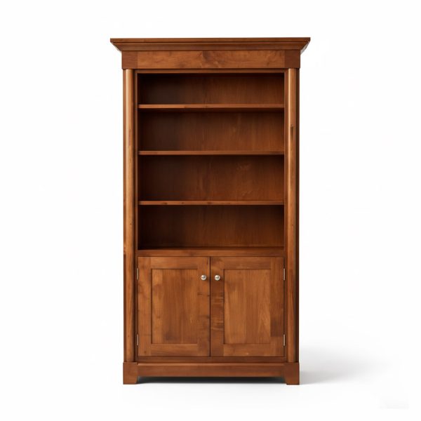 Tranquil Solid Wood Bookcase | Handcrafted Custom Book Shelf 00-04