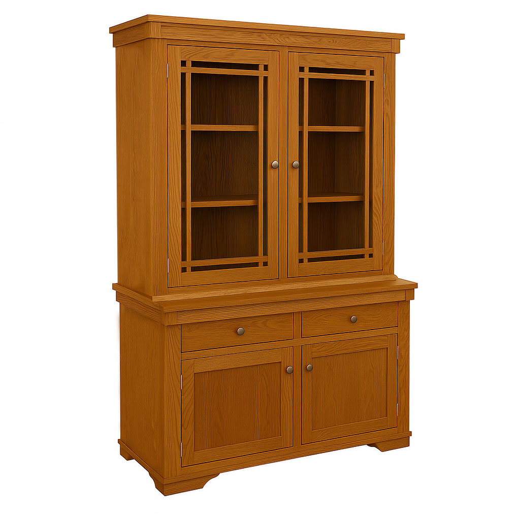 Madrid Solid Wood Sideboard and Hutch | Custom Classic Buffet & Hutch 00-03