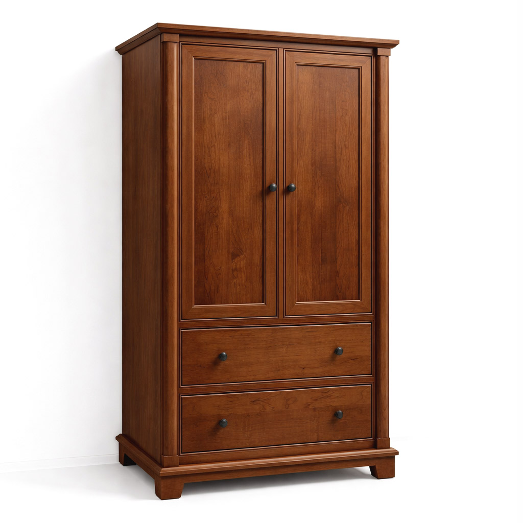 Tranquil Solid Wood Wardrobe | Handcrafted Custom Armoire Canada 0-01