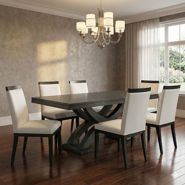 Dorsa Solid Wood Dining Chair | Empire Solid Wood Dining Table 00-01