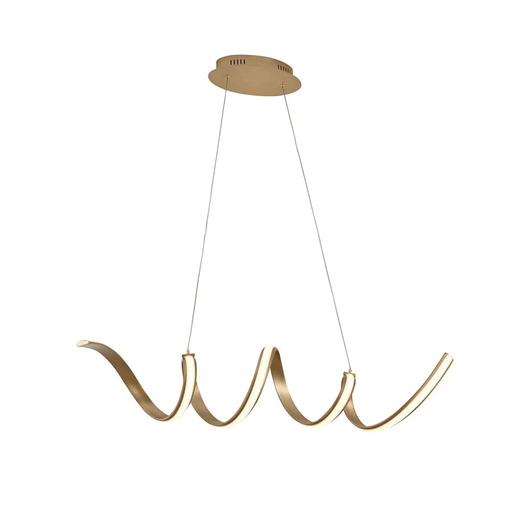 Line Golden Wave Led Pendant-Modern Led Chandelier 01