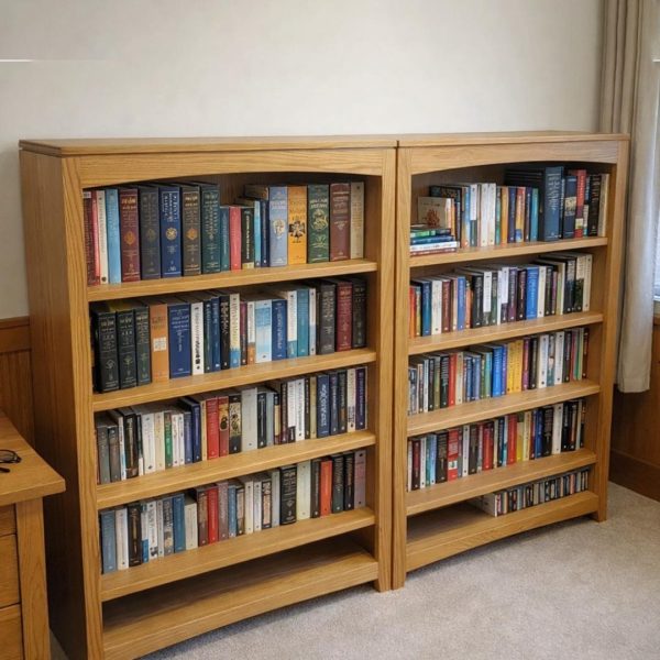 Fancy Solid Wood Bookcase | Handcrafted Custom Bookcase 02-01
