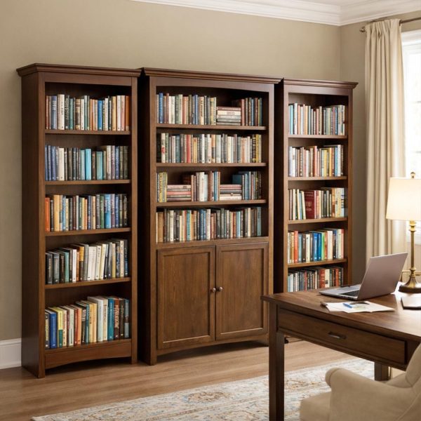 Fancy Solid Wood Bookcase | Handcrafted Custom Bookcase 03-01