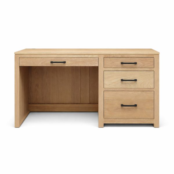 Newport Solid Wood Student Modern Desk | Minimal Office Desk 00-01