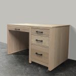 Newport Solid Wood Student Modern Desk | Minimal Office Desk 04-01