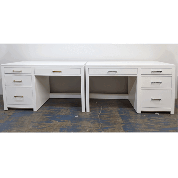 Newport Solid Wood Student Modern Desk | Minimal Office Desk 01-02