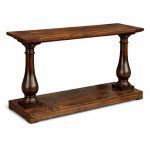 Balustrade Solid Wood Sofa Table – Custom Hall Console 00-00