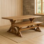 Drake Solid Wood X-Base Dining Table 00-4