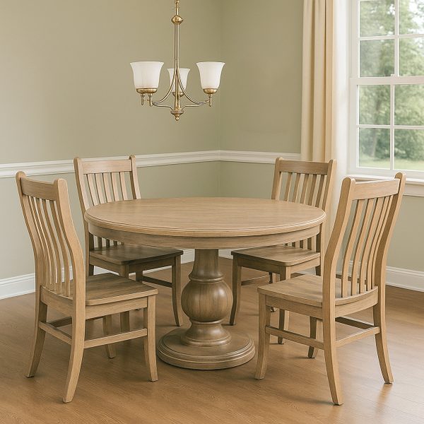 Dutchess Solid Wood Round Dining Table 01-01